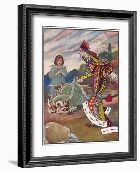 Queen and Gryphon (Cr)-C Robinson-Framed Art Print