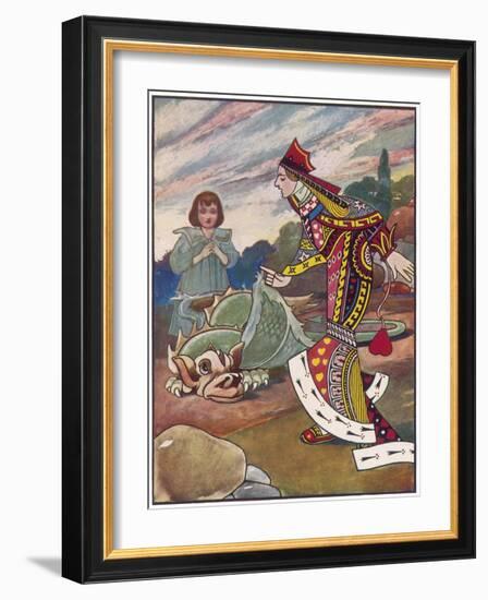 Queen and Gryphon (Cr)-C Robinson-Framed Art Print