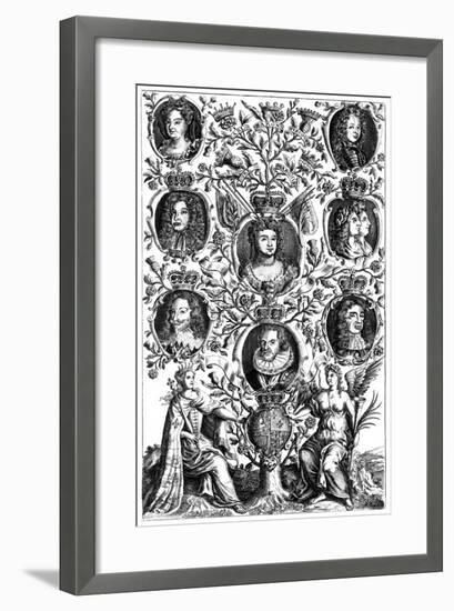 Queen Anne's (1665-171) Family Tree-null-Framed Giclee Print