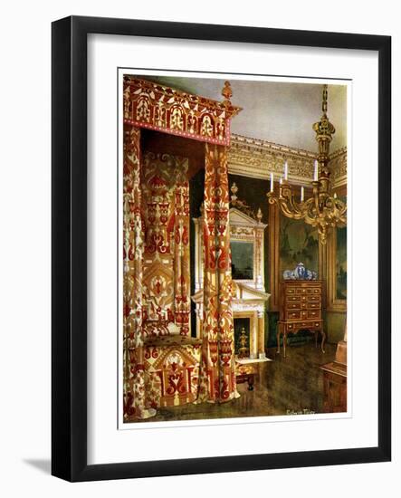 Queen Anne's Bed, Chest of Drawers Upon a Stand and a Wooden Candelabra, 1910-Edwin Foley-Framed Giclee Print