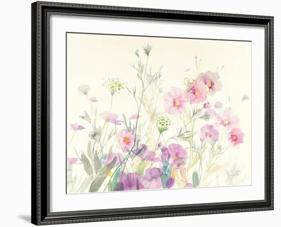 Queen Annes Lace and Cosmos-Danhui Nai-Framed Art Print