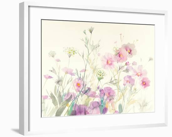 Queen Annes Lace and Cosmos-Danhui Nai-Framed Art Print