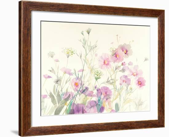 Queen Annes Lace and Cosmos-Danhui Nai-Framed Art Print