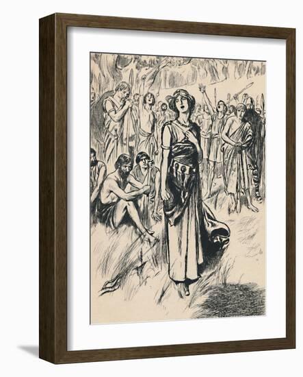 'Queen Boadicea and her Soldiers', c1907-Unknown-Framed Giclee Print