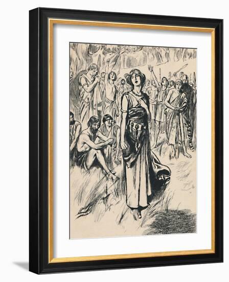 'Queen Boadicea and her Soldiers', c1907-Unknown-Framed Giclee Print