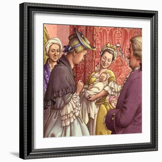 Queen Caroline Holds Her Granddaughter-Pat Nicolle-Framed Giclee Print