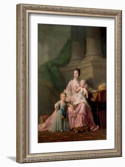 Queen Charlotte (1744-181), with Her Two Eldest Sons, 1769-Ramsay-Framed Giclee Print