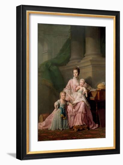 Queen Charlotte (1744-181), with Her Two Eldest Sons, 1769-Ramsay-Framed Giclee Print