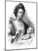 Queen Charlotte (1744-181) with the Future King George IV (1762-183), 19th Century-Henry Adlard-Mounted Giclee Print