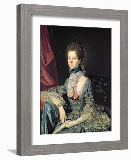 Queen Charlotte Sophia (1744-1818) Wife of King George III (C.1765)-Johann Zoffany-Framed Giclee Print