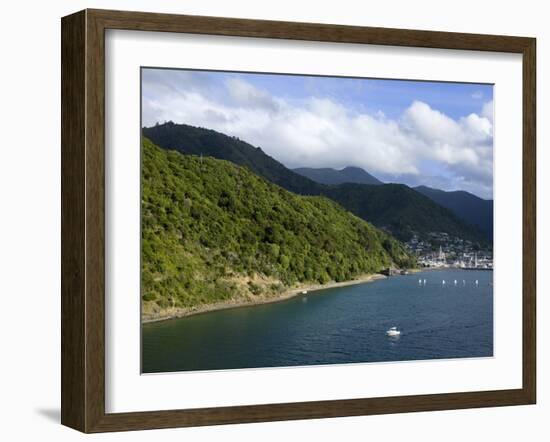 Queen Charlotte Sound, Picton, South Island, New Zealand, Pacific-Richard Cummins-Framed Photographic Print