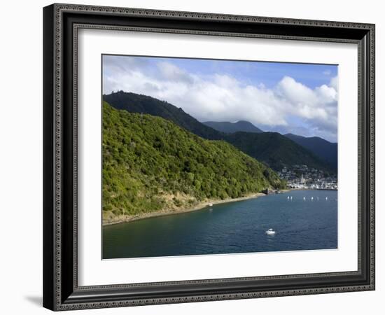 Queen Charlotte Sound, Picton, South Island, New Zealand, Pacific-Richard Cummins-Framed Photographic Print