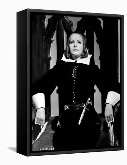 Queen Christina, Greta Garbo, Portrait By Clarence Sinclair Bull, 1933-null-Framed Stretched Canvas