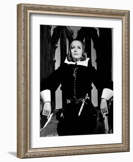 Queen Christina, Greta Garbo, Portrait By Clarence Sinclair Bull, 1933-null-Framed Photo