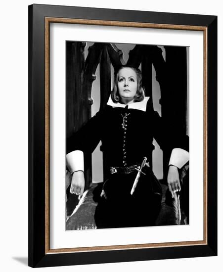 Queen Christina, Greta Garbo, Portrait By Clarence Sinclair Bull, 1933-null-Framed Photo