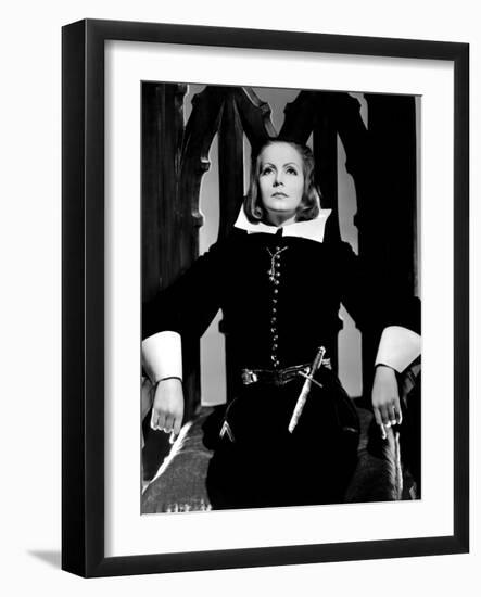 Queen Christina, Greta Garbo, Portrait By Clarence Sinclair Bull, 1933-null-Framed Photo