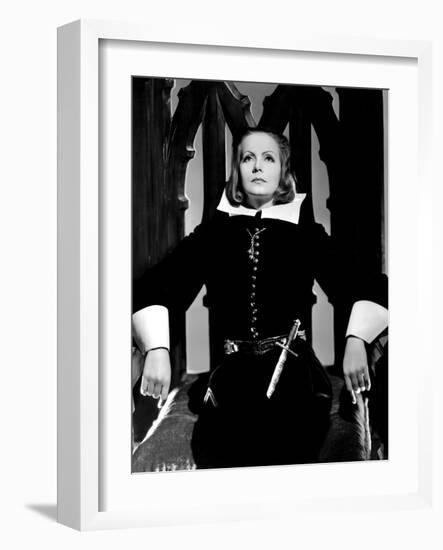 Queen Christina, Greta Garbo, Portrait By Clarence Sinclair Bull, 1933-null-Framed Photo