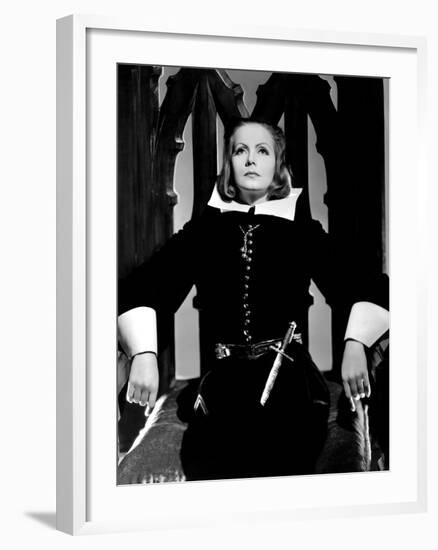 Queen Christina, Greta Garbo, Portrait By Clarence Sinclair Bull, 1933-null-Framed Photo
