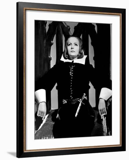 Queen Christina, Greta Garbo, Portrait By Clarence Sinclair Bull, 1933-null-Framed Photo