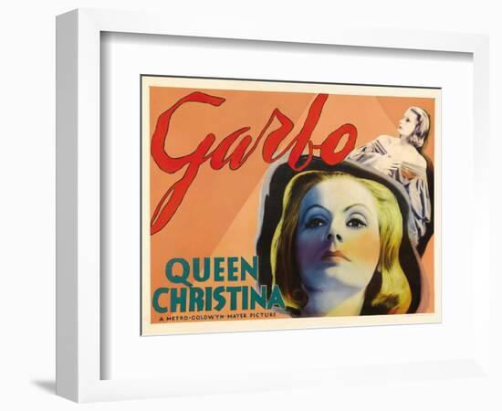 Queen Christina, UK Movie Poster, 1933-null-Framed Premium Giclee Print