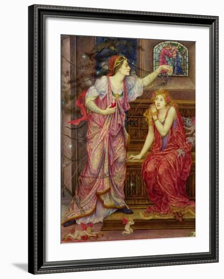 Queen Eleanor and Fair Rosamund-Evelyn De Morgan-Framed Giclee Print