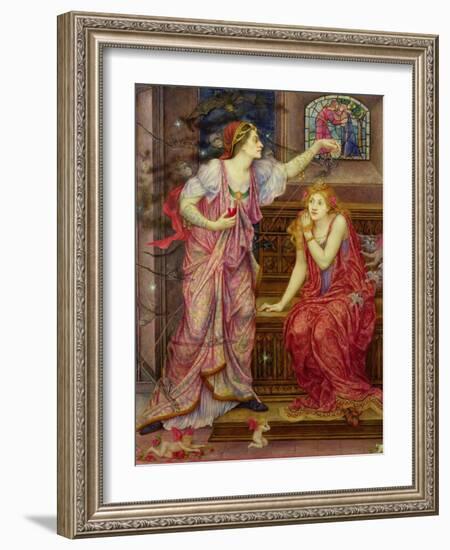 Queen Eleanor and Fair Rosamund-Evelyn De Morgan-Framed Giclee Print