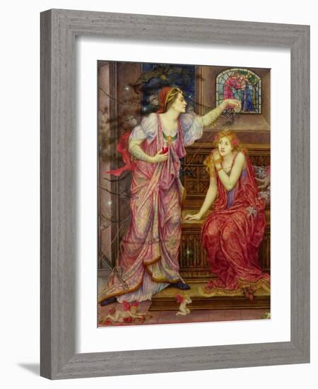 Queen Eleanor and Fair Rosamund-Evelyn De Morgan-Framed Giclee Print