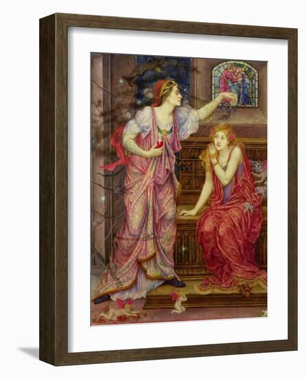 Queen Eleanor and Fair Rosamund-Evelyn De Morgan-Framed Giclee Print