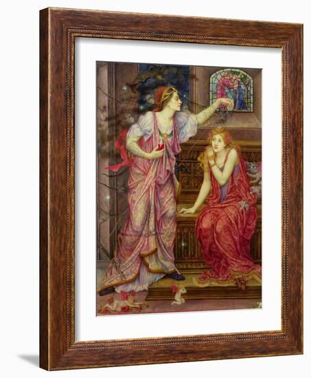 Queen Eleanor and Fair Rosamund-Evelyn De Morgan-Framed Giclee Print