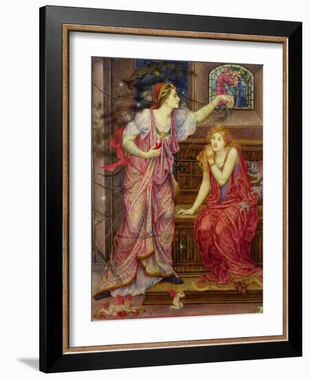 Queen Eleanor and Fair Rosamund-Evelyn De Morgan-Framed Giclee Print