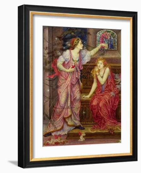 Queen Eleanor and Fair Rosamund-Evelyn De Morgan-Framed Giclee Print