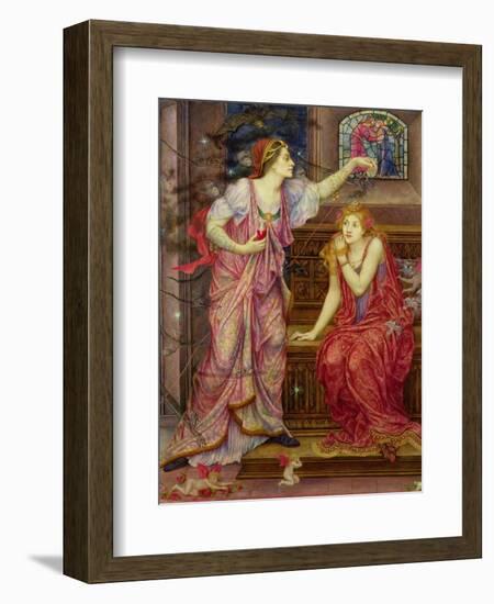 Queen Eleanor and Fair Rosamund-Evelyn De Morgan-Framed Giclee Print