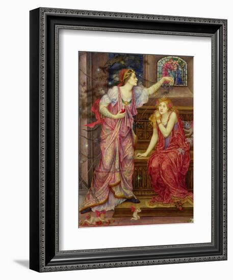 Queen Eleanor and Fair Rosamund-Evelyn De Morgan-Framed Giclee Print