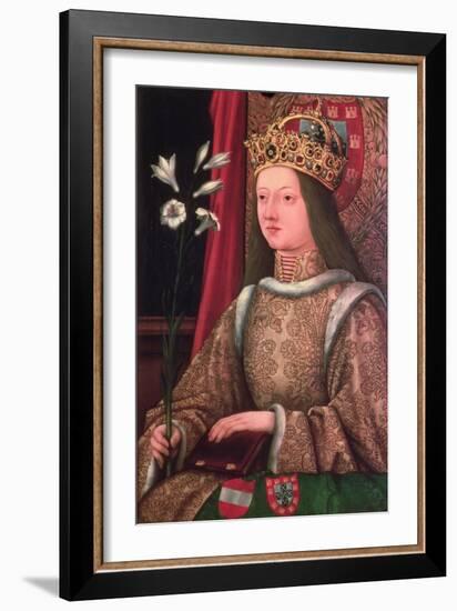 Queen Eleanor of Portugal (1434/37-67) Wife of Frederick III (1415-93) (Copy of Lost Original, 1468-Hans Burgkmair-Framed Giclee Print