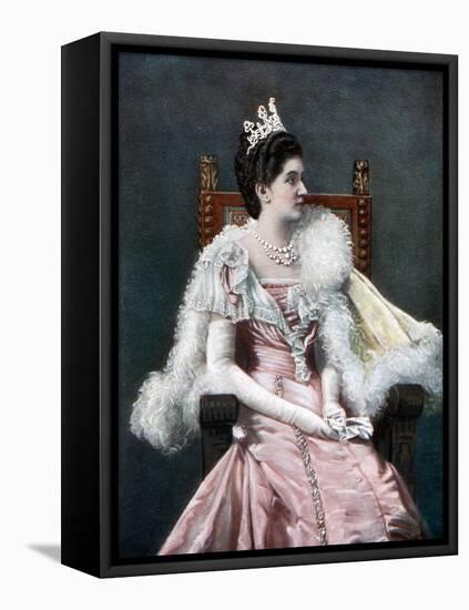 Queen Elena of Italy, Late 19th Century-Giacomo Brogi-Framed Premier Image Canvas