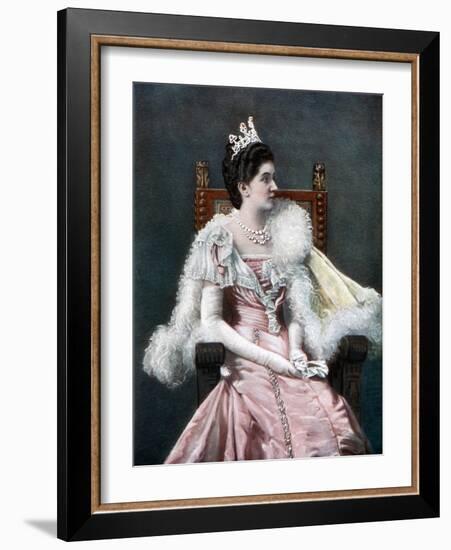 Queen Elena of Italy, Late 19th Century-Giacomo Brogi-Framed Giclee Print