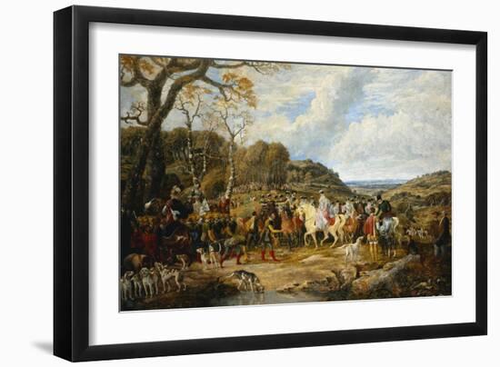 Queen Elizabeth and Her Entourage Riding to the Hunt-Dean Wolstenholme-Framed Giclee Print