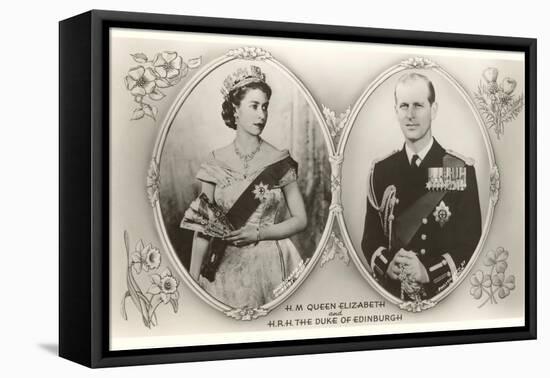 Queen Elizabeth and Prince Philip-null-Framed Stretched Canvas