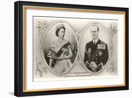 Queen Elizabeth and Prince Philip-null-Framed Art Print