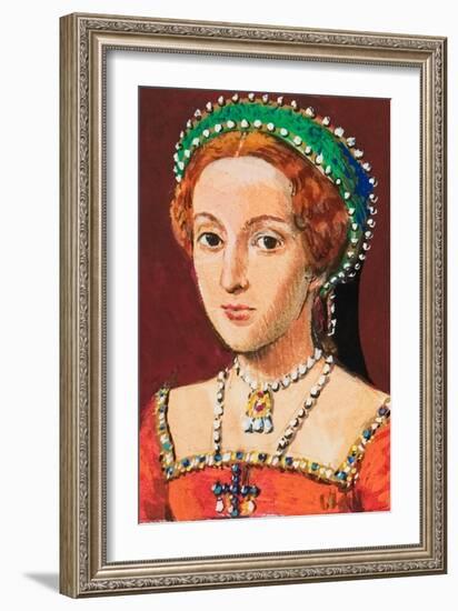 Queen Elizabeth as a Young Woman-Clive Uptton-Framed Giclee Print