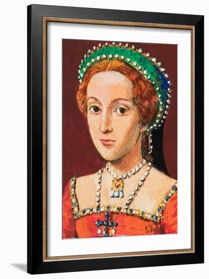 Queen Elizabeth as a Young Woman-Clive Uptton-Framed Giclee Print