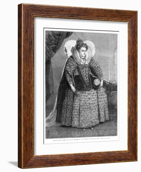 Queen Elizabeth Attired for the Royal Thanksgiving on the Defeat of the Spanish Armada-null-Framed Giclee Print