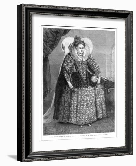 Queen Elizabeth Attired for the Royal Thanksgiving on the Defeat of the Spanish Armada-null-Framed Giclee Print