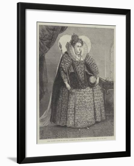 Queen Elizabeth Attired for the Royal Thanksgiving on the Defeat of the Spanish Armada-null-Framed Giclee Print