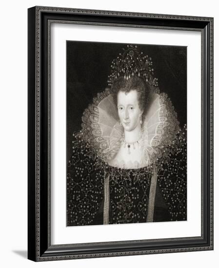 Queen Elizabeth I (1533-1603) from 'Gallery of Portraits', Published in 1833-null-Framed Giclee Print