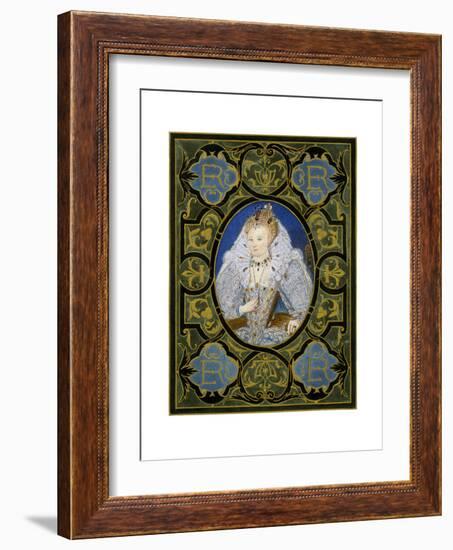 Queen Elizabeth I, 16th Century-Nicholas Hilliard-Framed Giclee Print