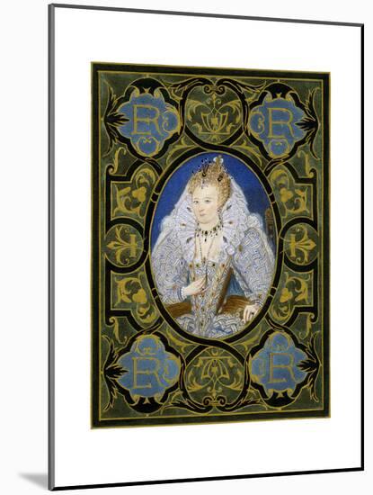Queen Elizabeth I, 16th Century-Nicholas Hilliard-Mounted Giclee Print