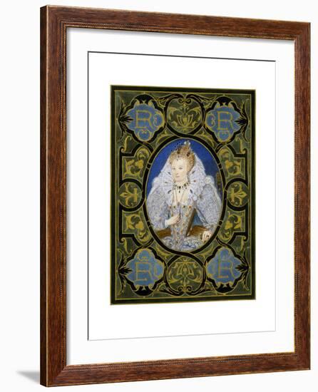 Queen Elizabeth I, 16th Century-Nicholas Hilliard-Framed Giclee Print