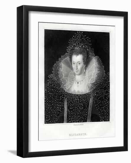 Queen Elizabeth I, 1860-W Holl-Framed Giclee Print