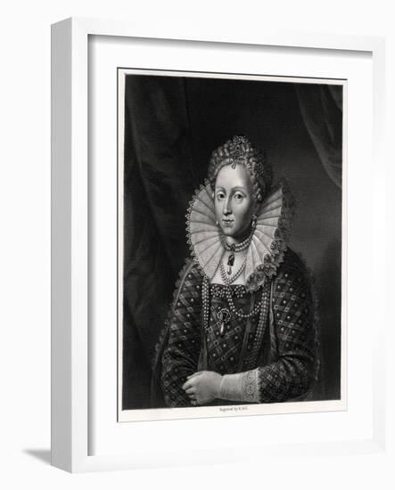 Queen Elizabeth I, 19th Century-W Holl-Framed Giclee Print